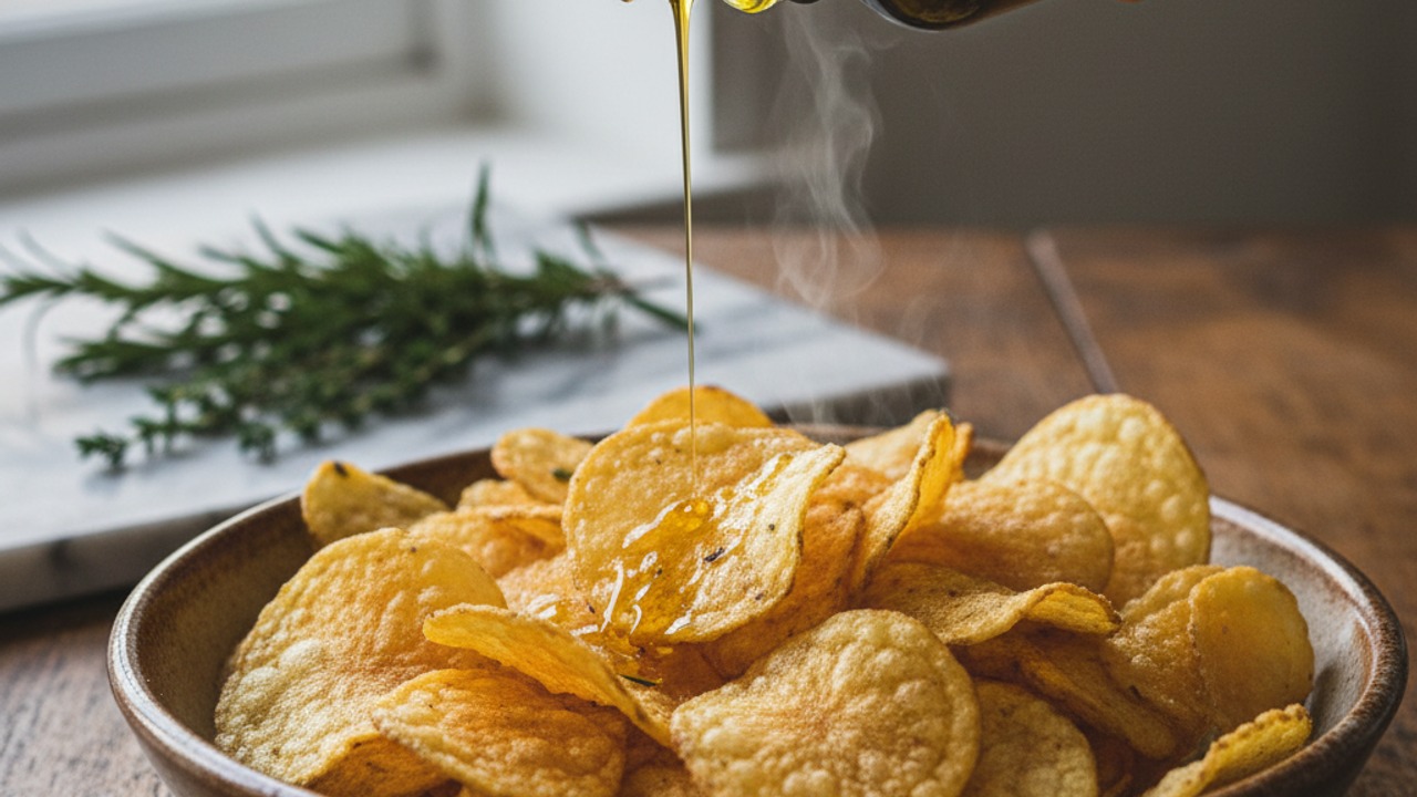 Lightly dress with truffle oil