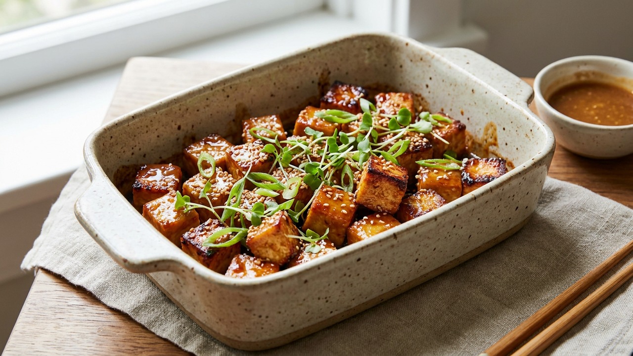 Baked Miso-Glazed Tofu