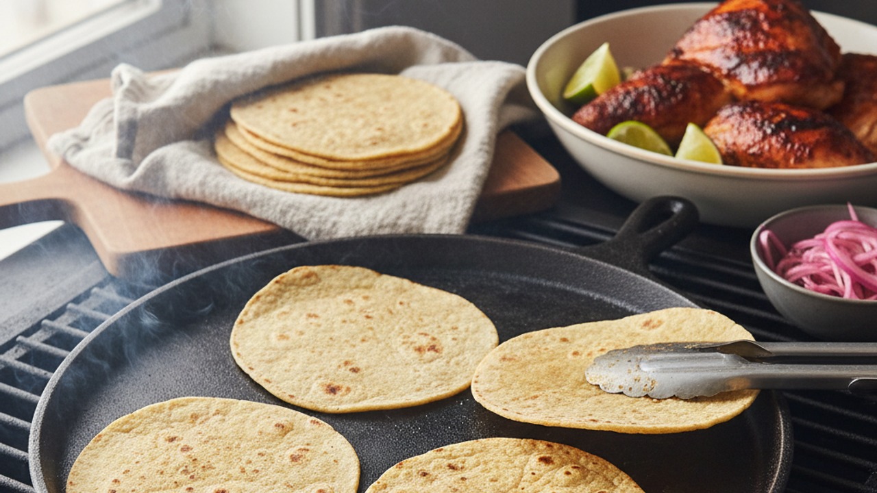 Warm the tortillas