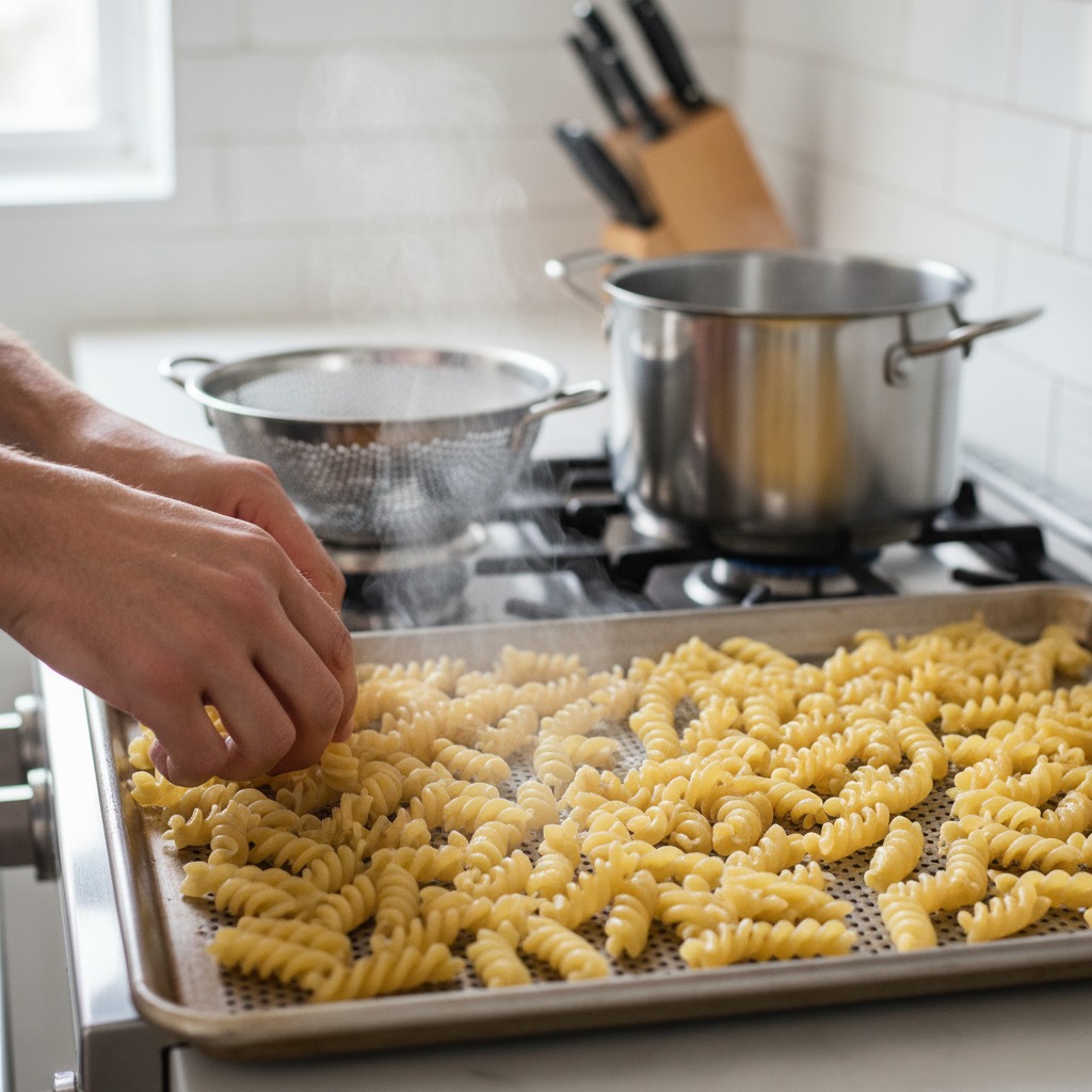 Cook the pasta al dente