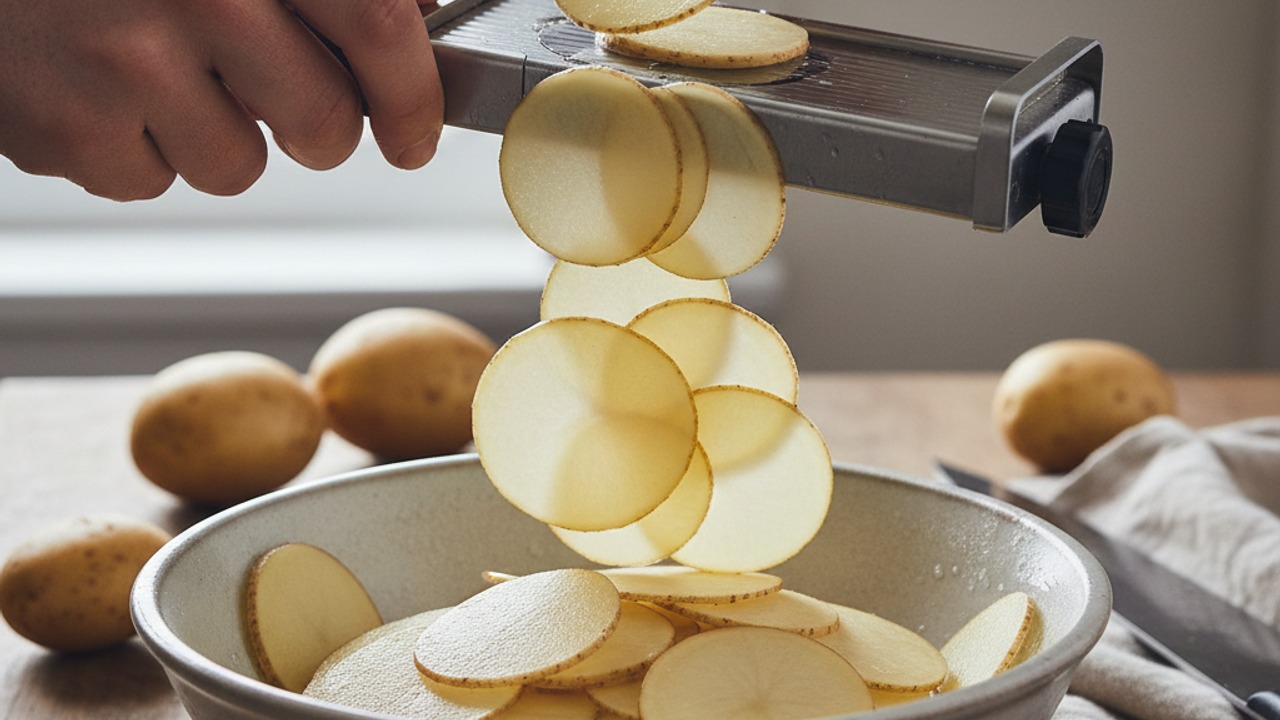 Slice the potatoes thinly