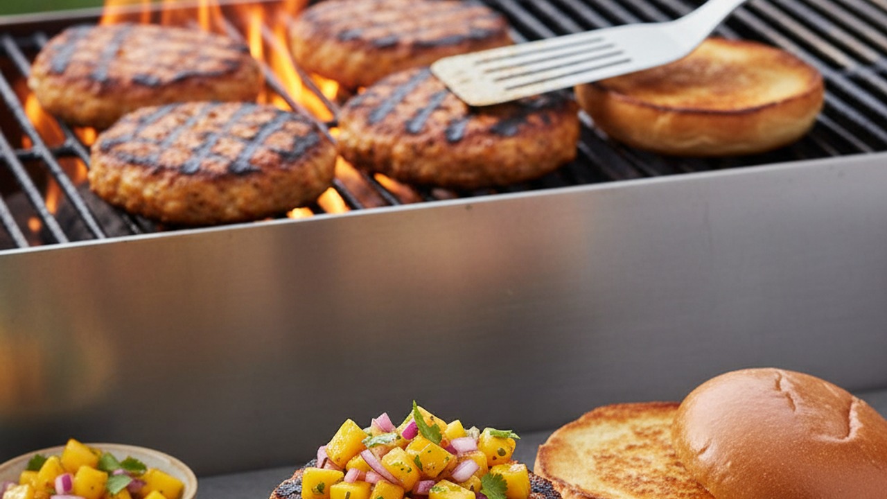 Grill, toast buns and assemble