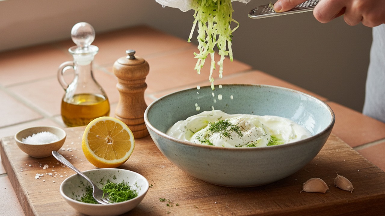 Make the quick tzatziki