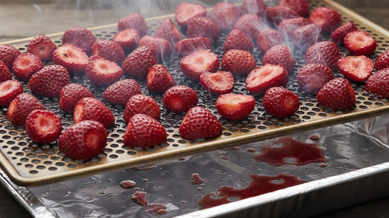 Smoke the strawberries