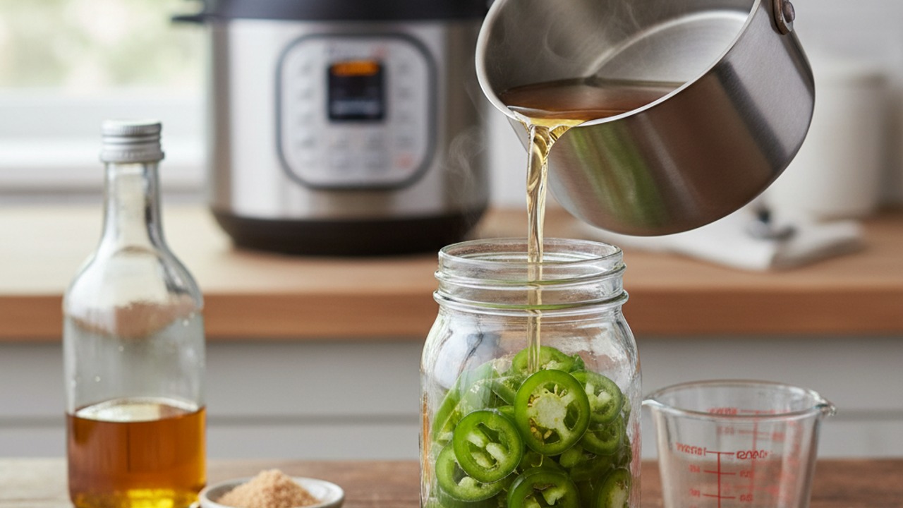 Make quick pickled jalapeños