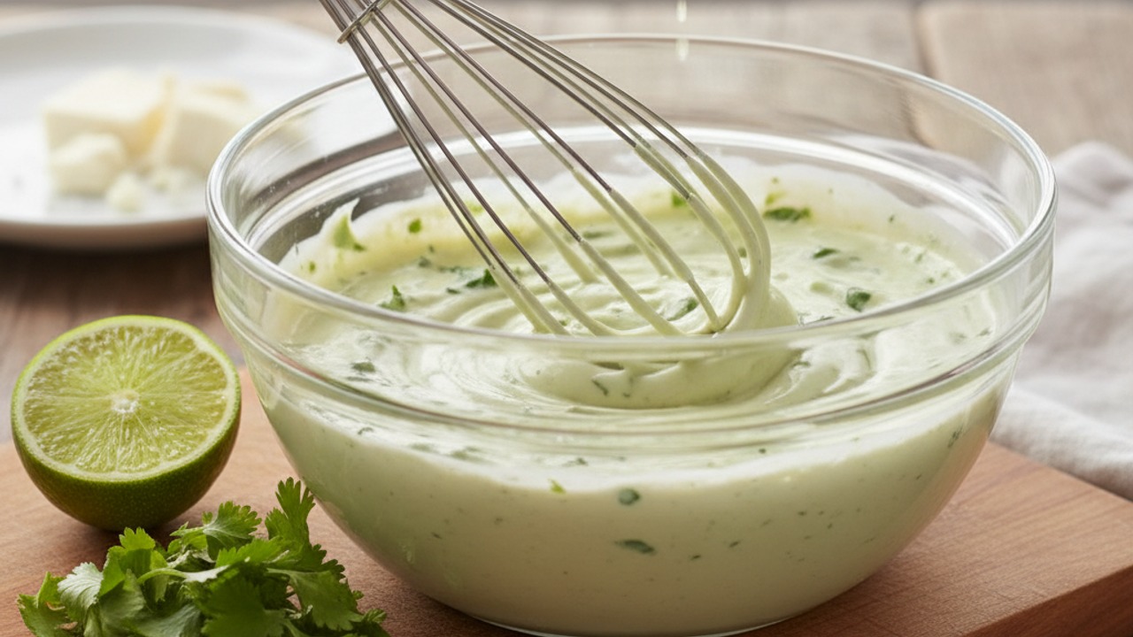 Make the cilantro-lime crema