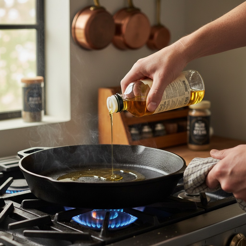 Heat the cast iron skillet