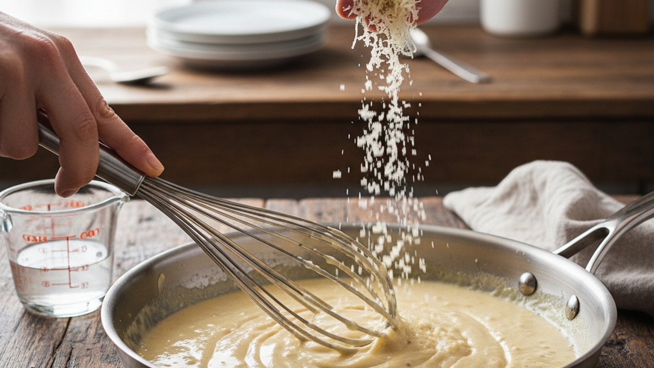 Create the cheese emulsion
