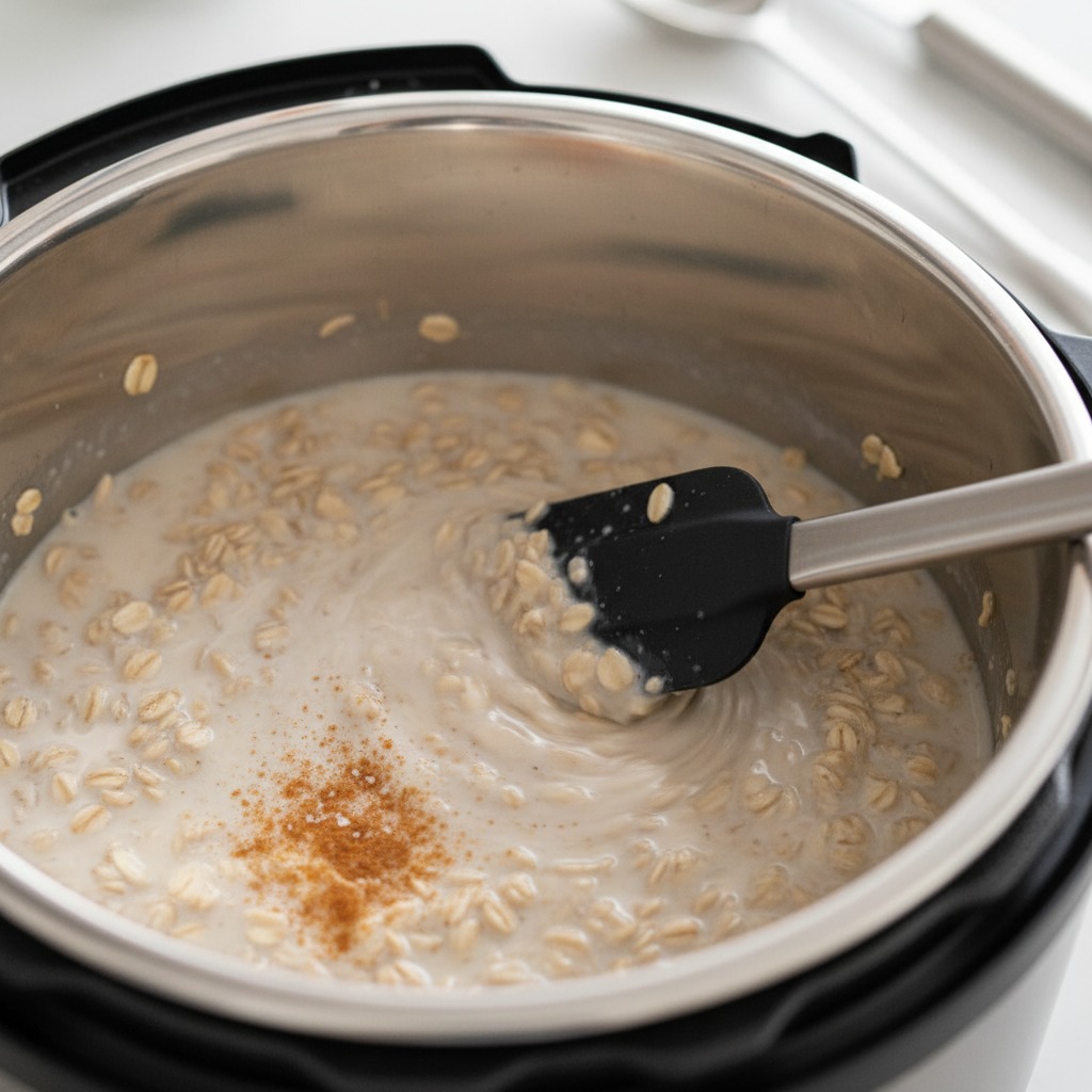 Combine oats and liquids