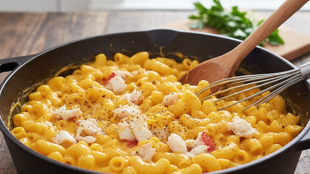 Add cheese, seasoning and crab