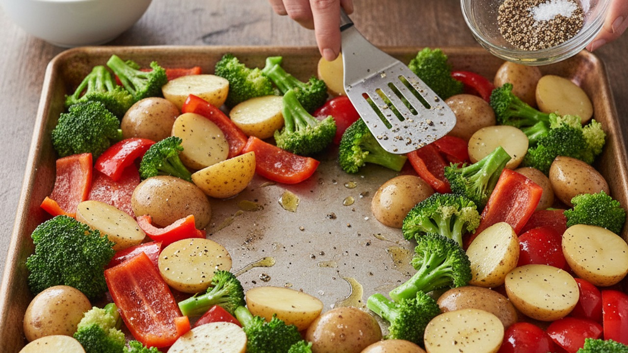 Prep and season the vegetables