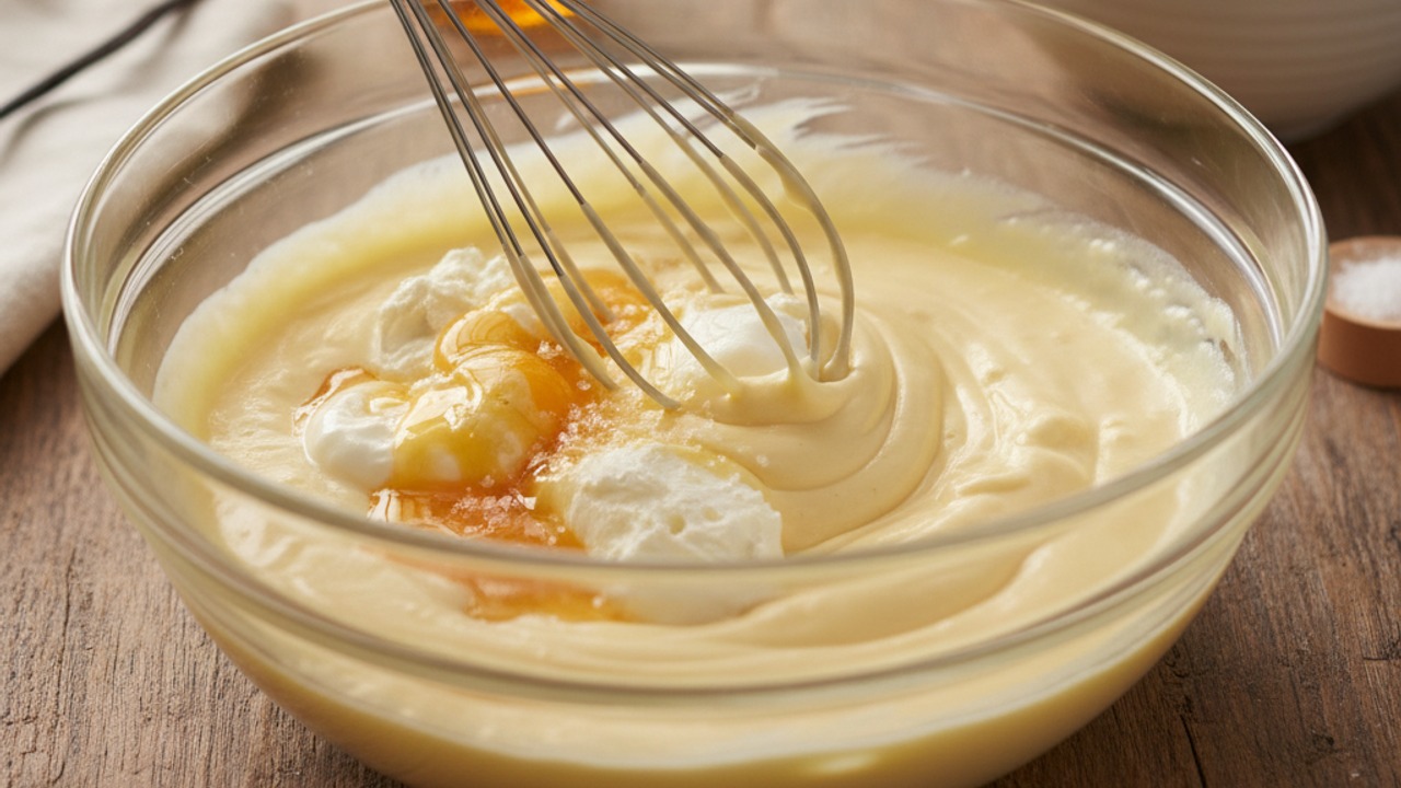Make the yolk-cream cheese base