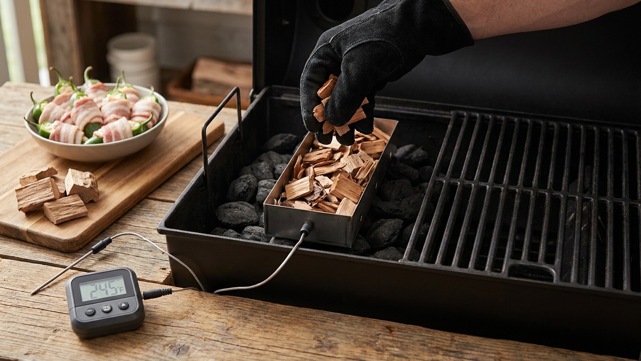 Preheat smoker or grill