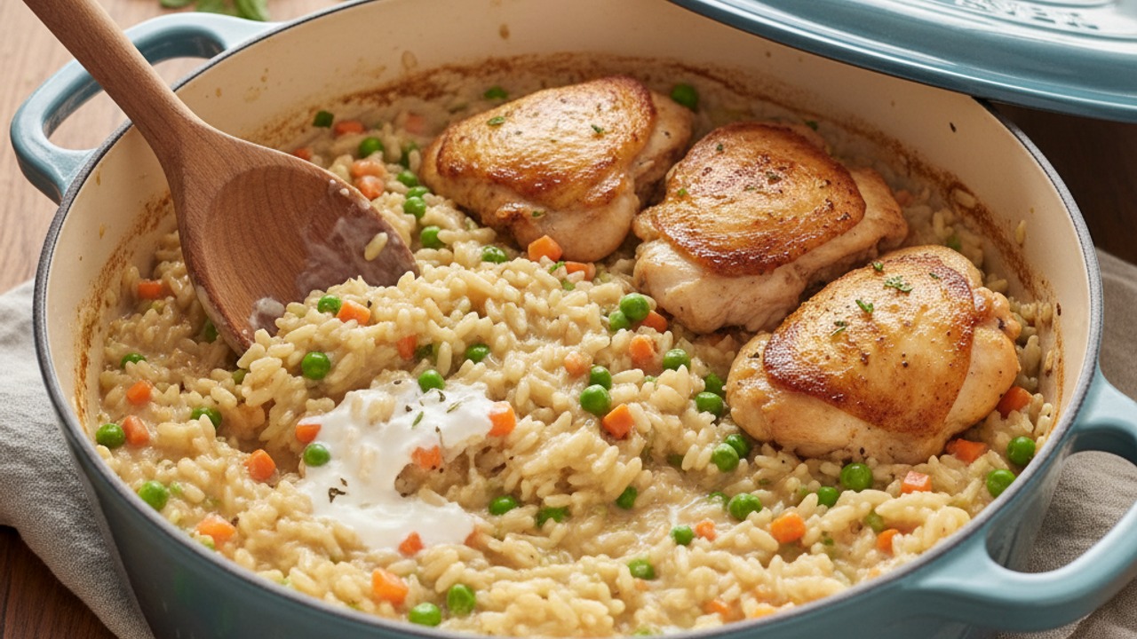 Stir in cream and vegetables
