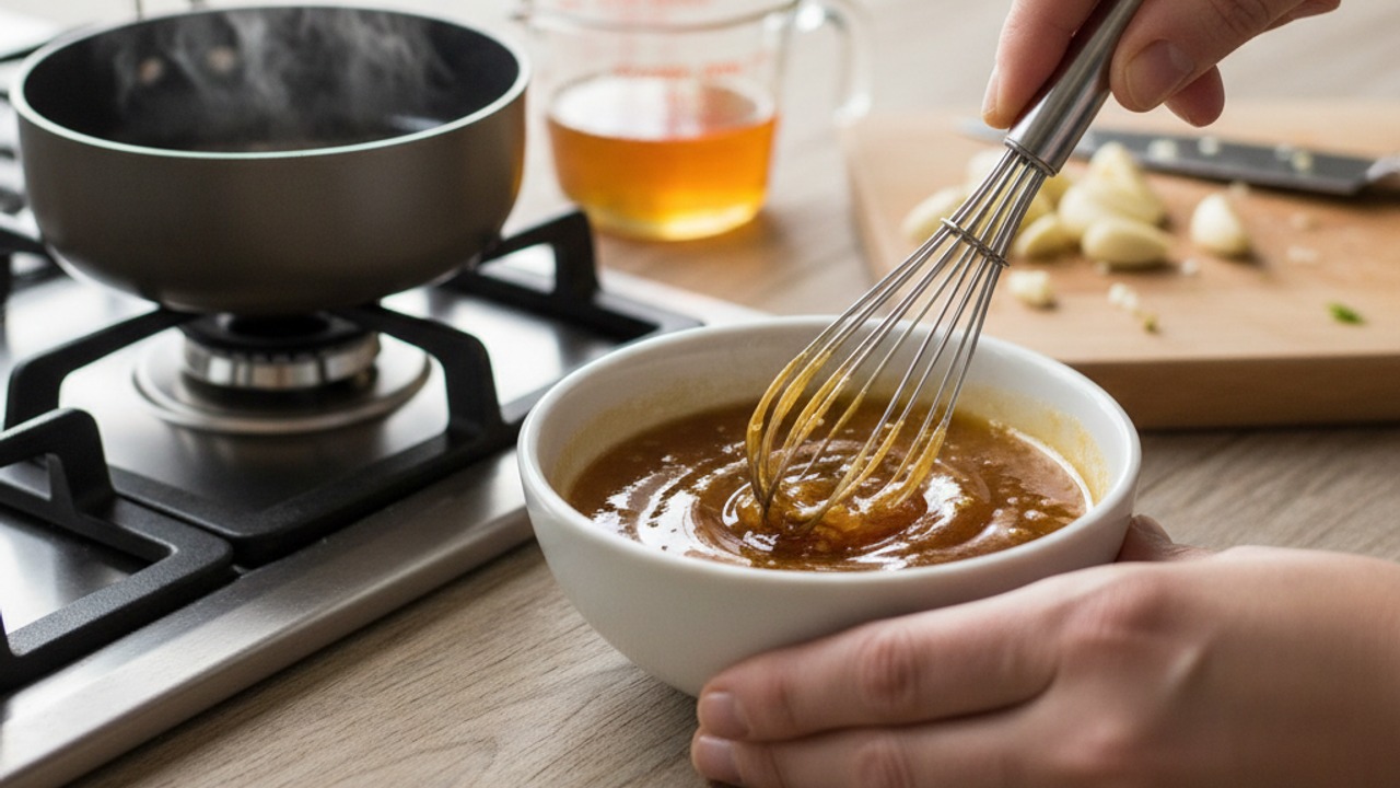 Make the honey-garlic glaze