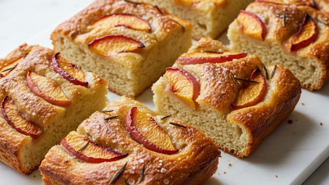 Peach Rosemary Focaccia