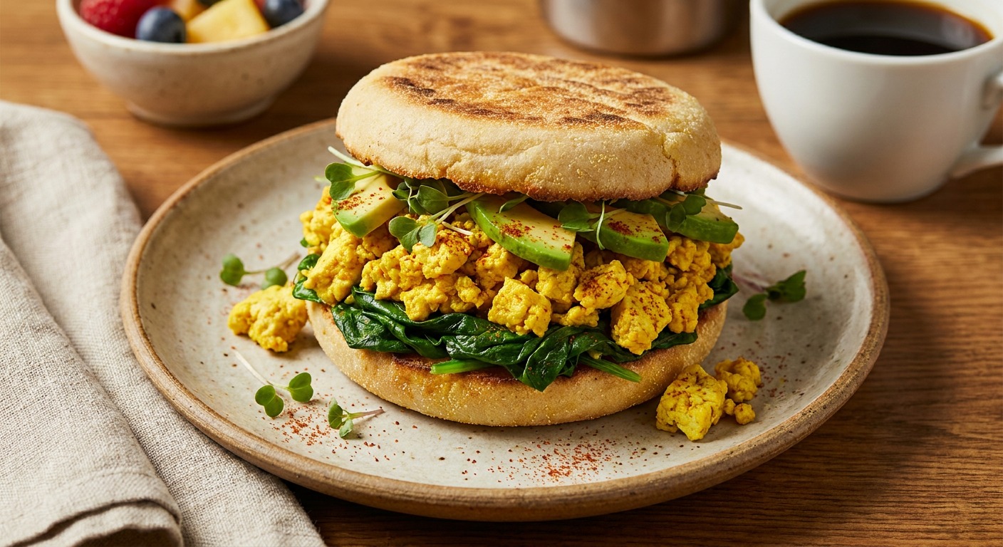 Tofu Scramble Breakfast Sandwich