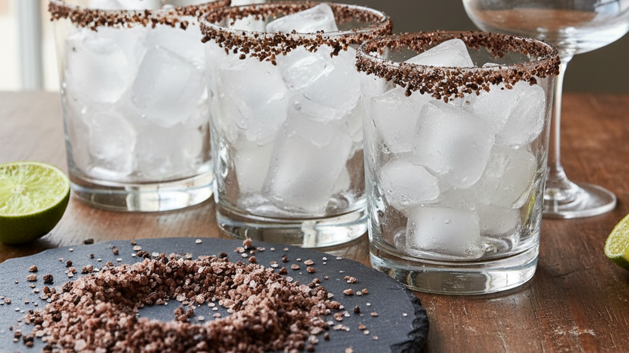 Prepare the smoked-salt rim