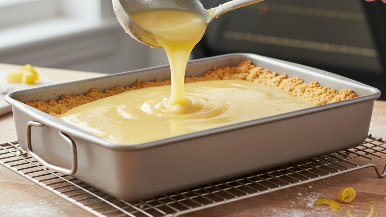 Bake the bars with the filling