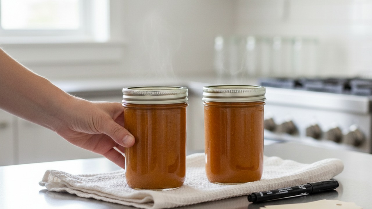 Fill jars and process in a boiling-water bath