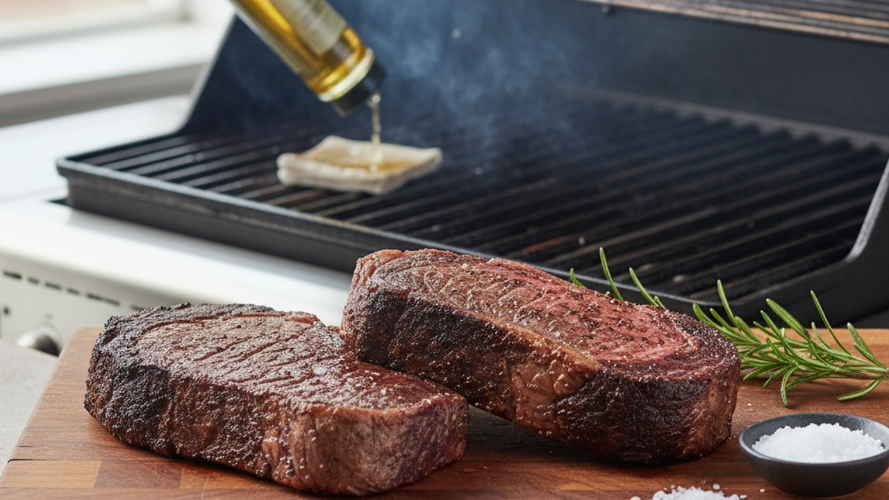 Bring to room temperature & prep the grill