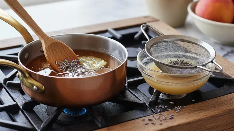Make lavender-honey glaze