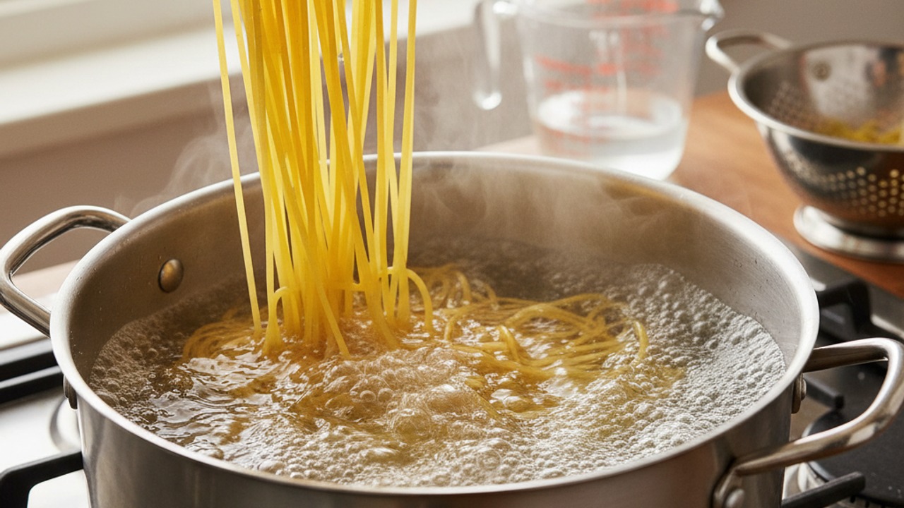 Cook the spaghetti