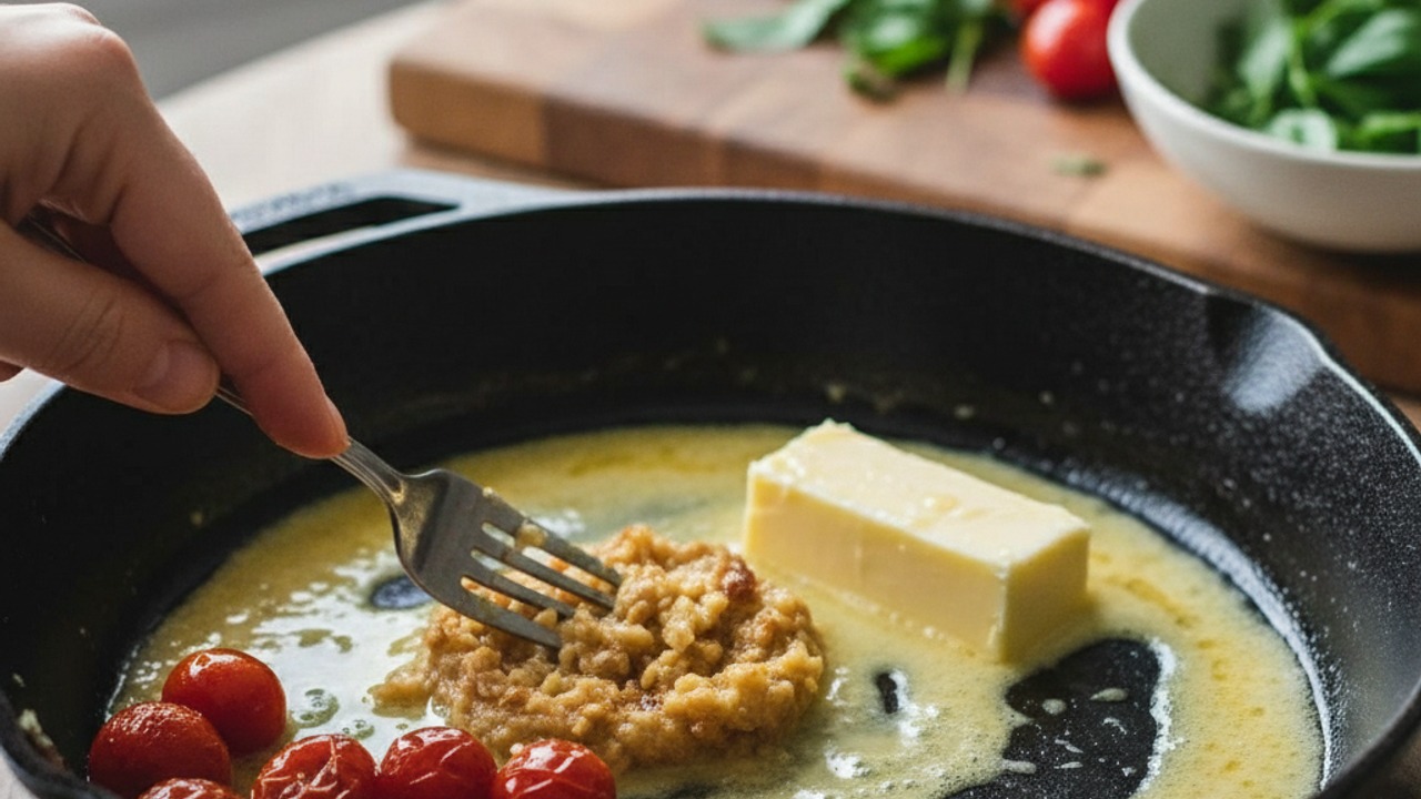 Make the roasted garlic butter sauce