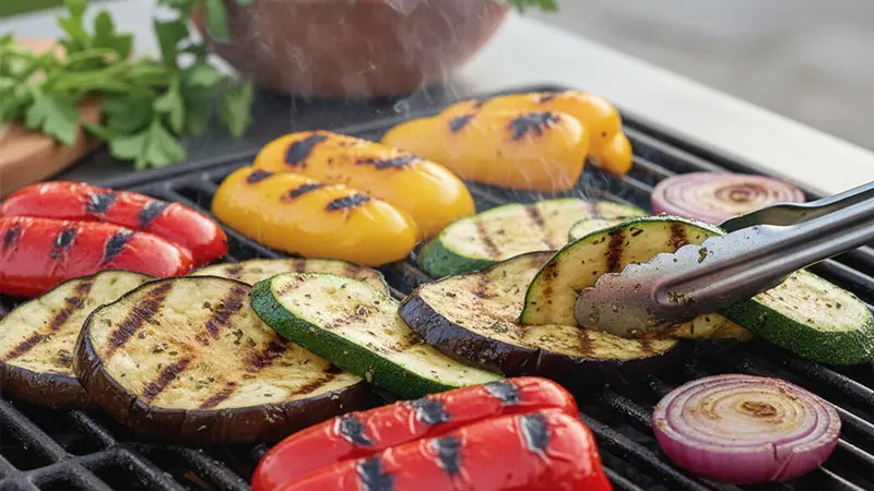 Grill the vegetables