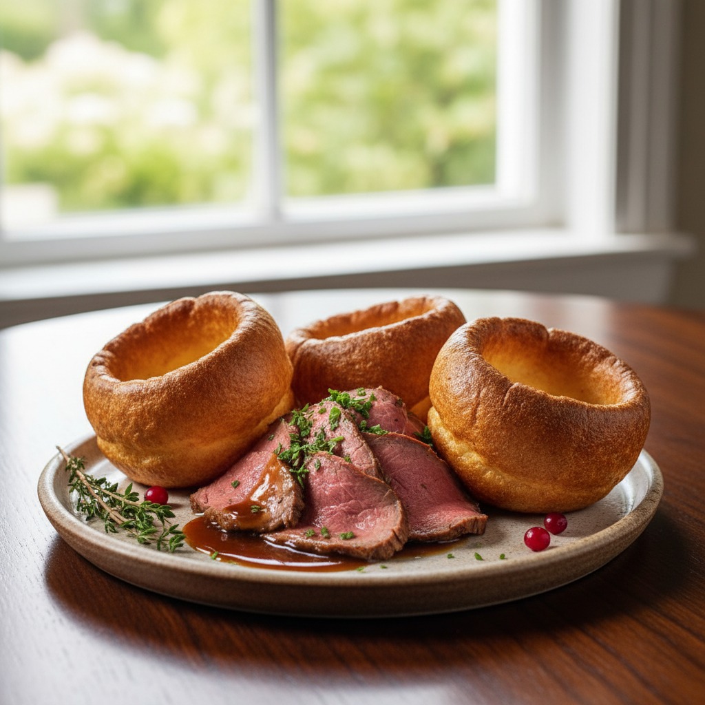Classic Yorkshire Puddings — Crispy-Edged Roast Beef Side