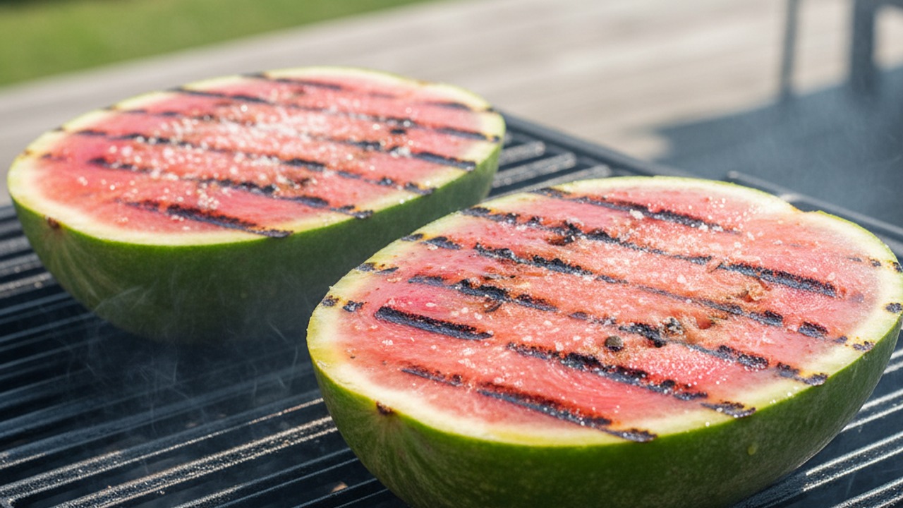 Grill the watermelon for smoky sweetness