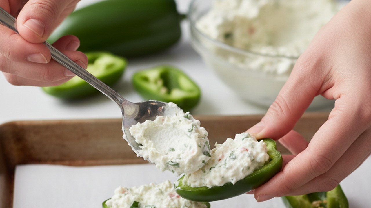 Fill the jalapeños