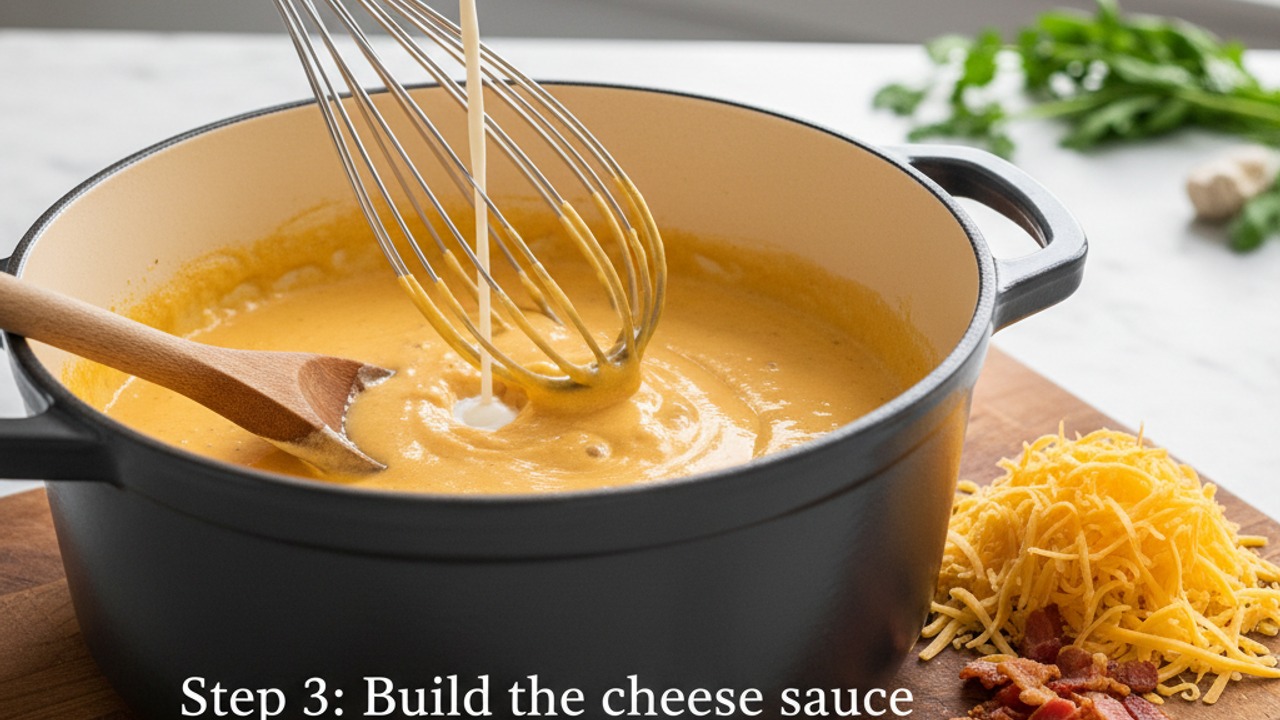 Build the cheese sauce