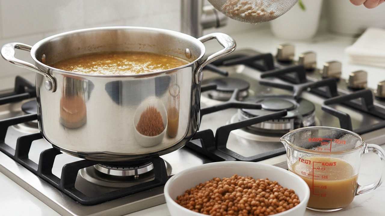 Cook the lentils
