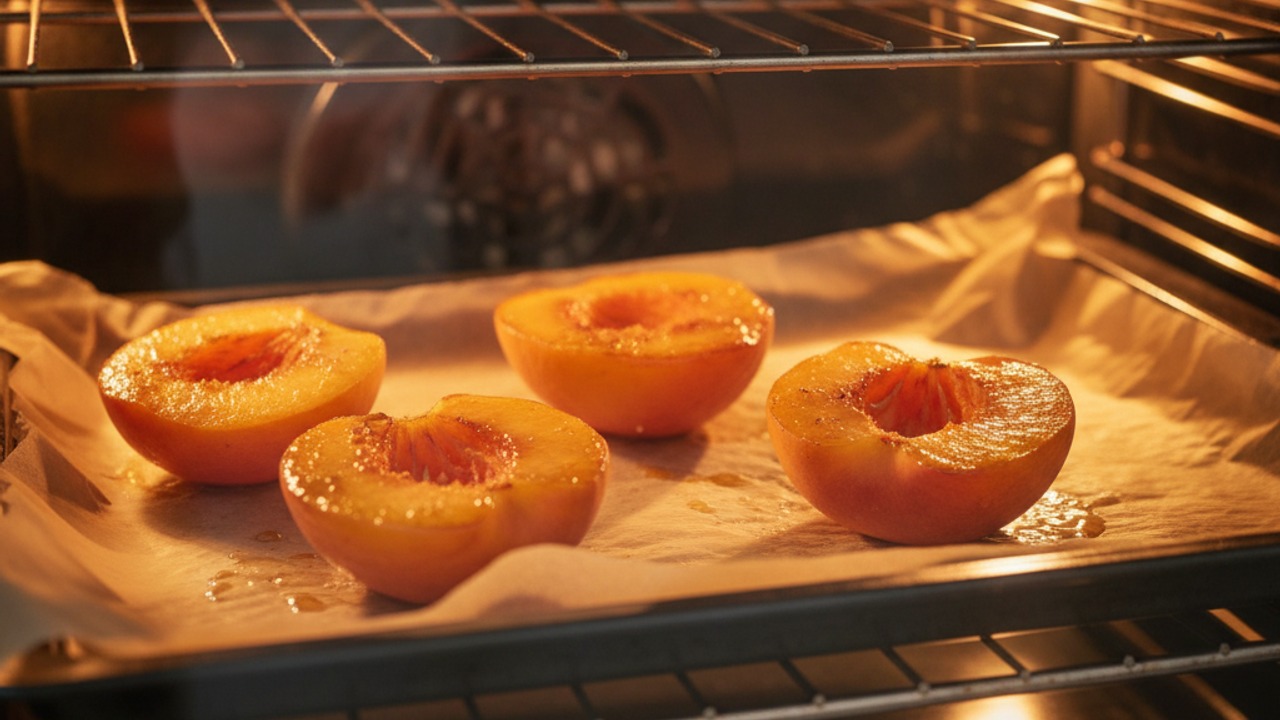 Roast peaches