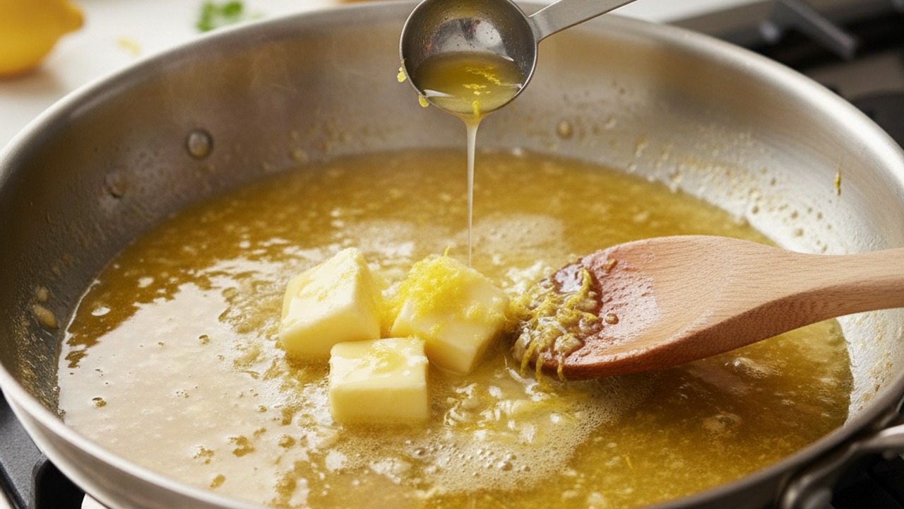 Make the lemon-butter sauce