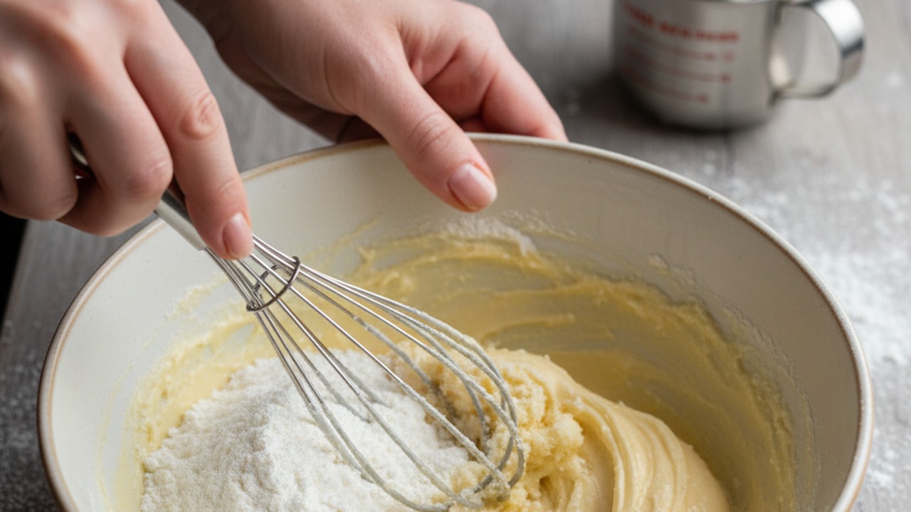 Blend in dry ingredients