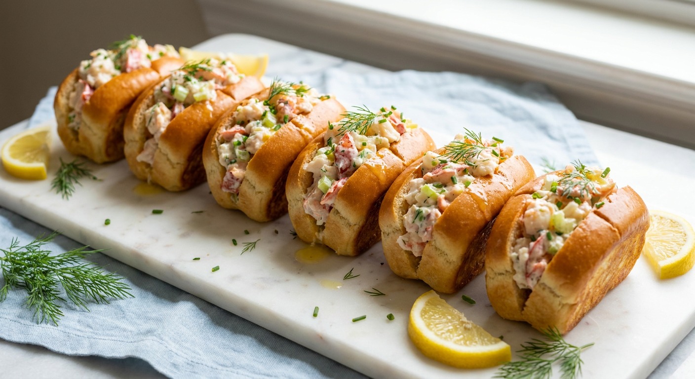 Mini Lobster Roll Sliders with Lemon-Dill Butter