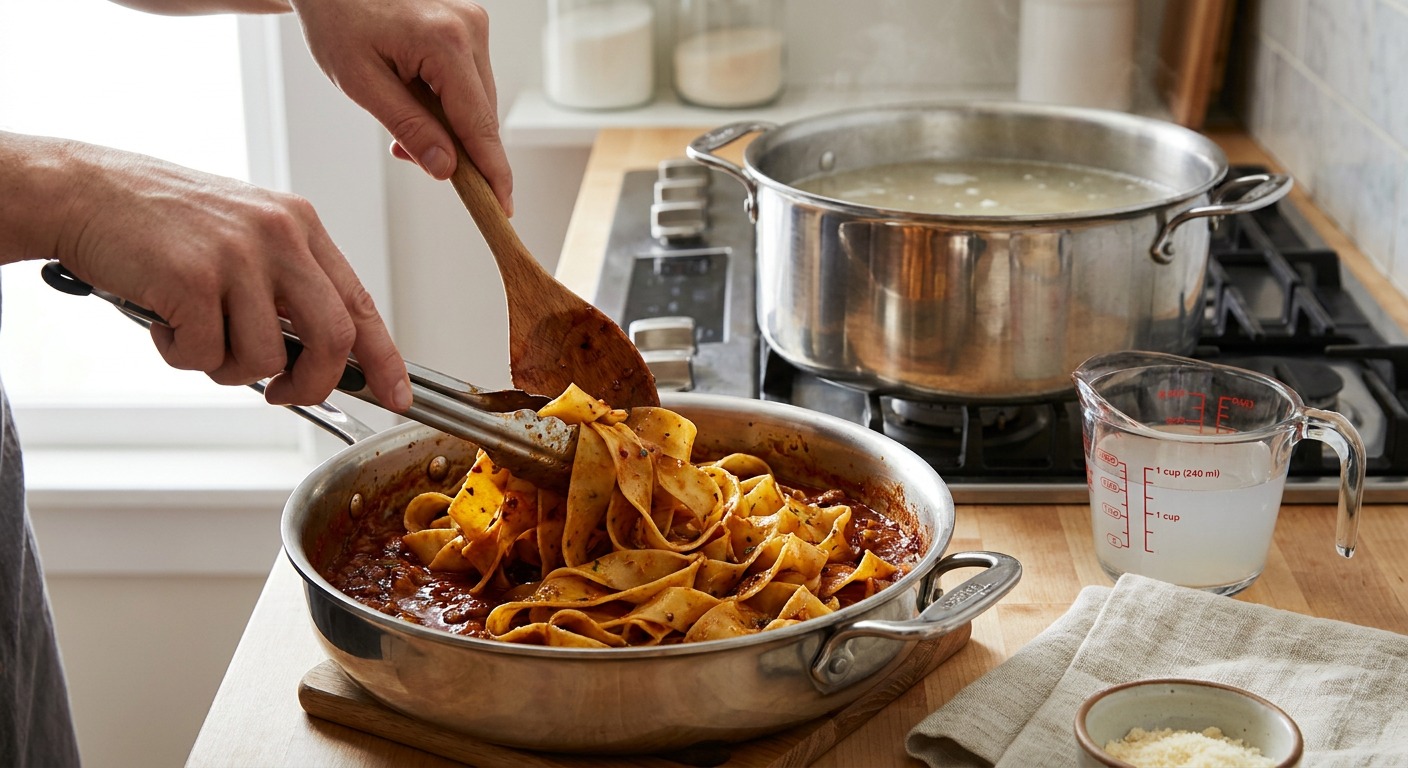 Cook the pappardelle