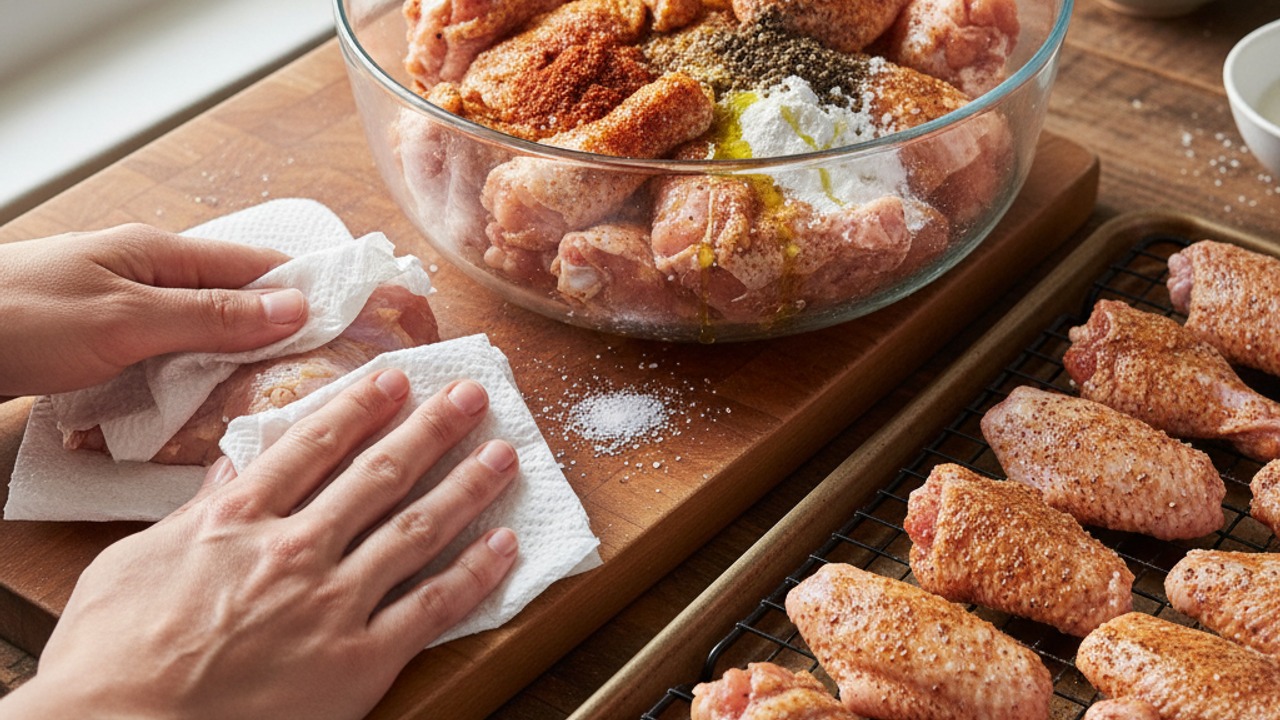 Prep and dry-brine the wings