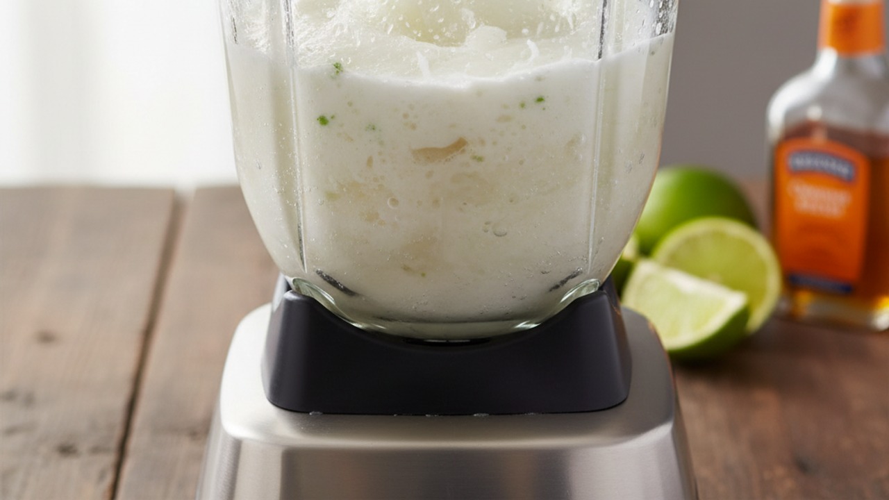 Blend to slushy texture