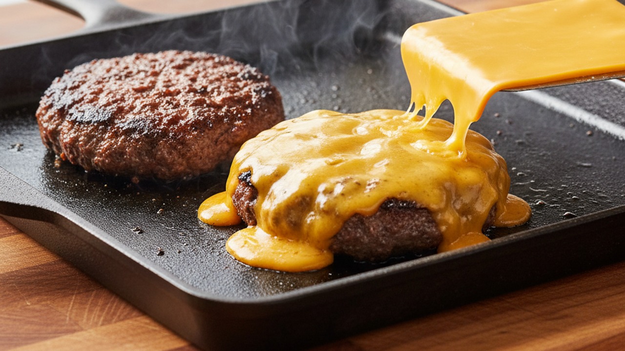 Flip and melt the cheese