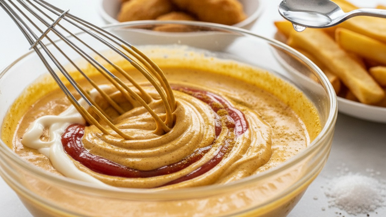Make the curry-mayo dipping sauce
