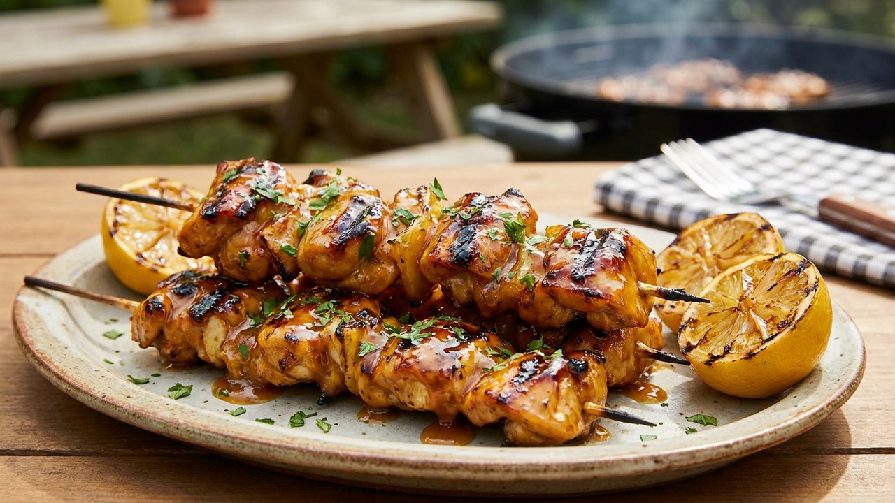 Honey Mustard Chicken Skewers