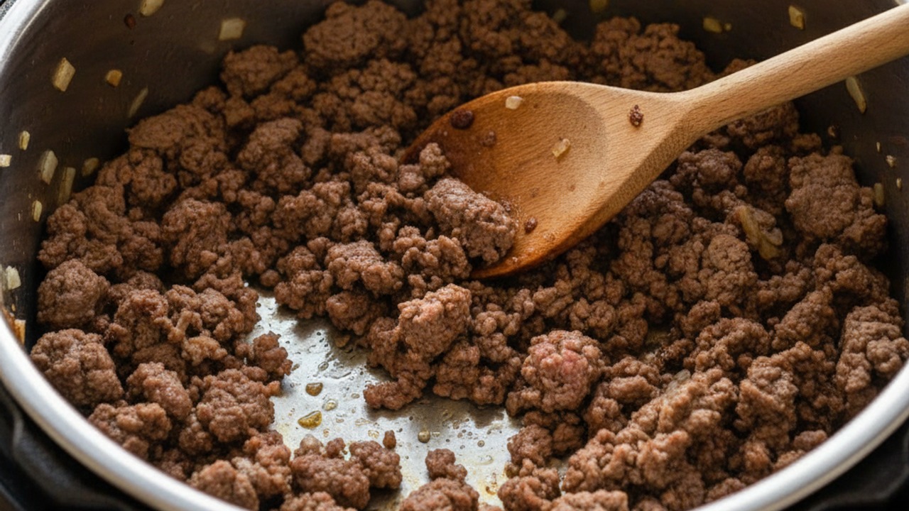 Brown the ground beef