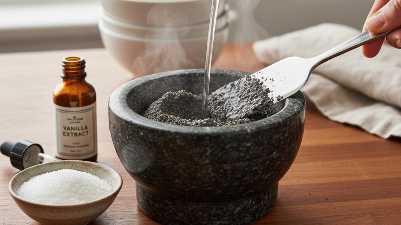 Make the black sesame paste