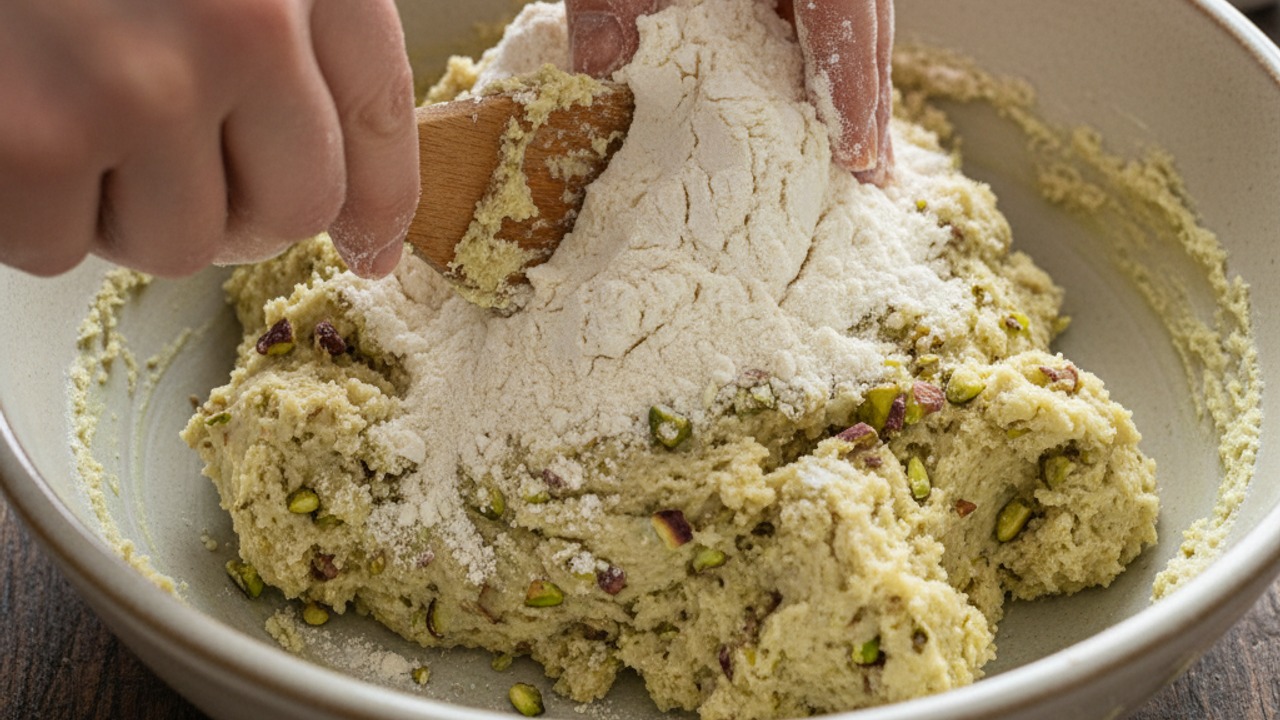 Add flour and fold to form dough