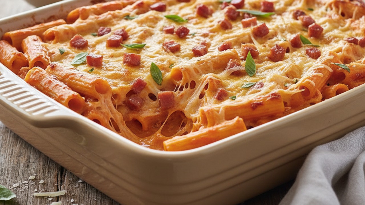 Finish, combine, and bake until bubbly