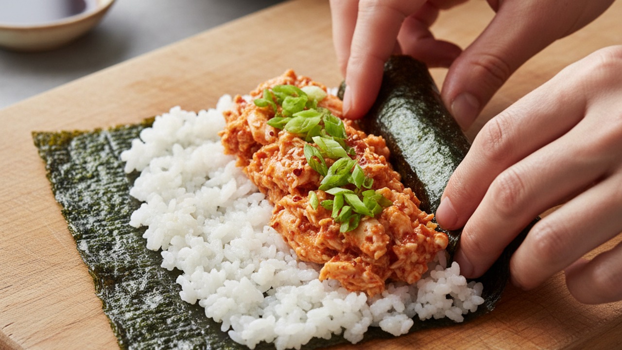 Assemble the hand rolls and serve