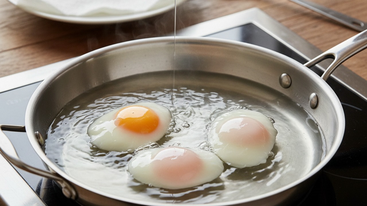 Poach the eggs